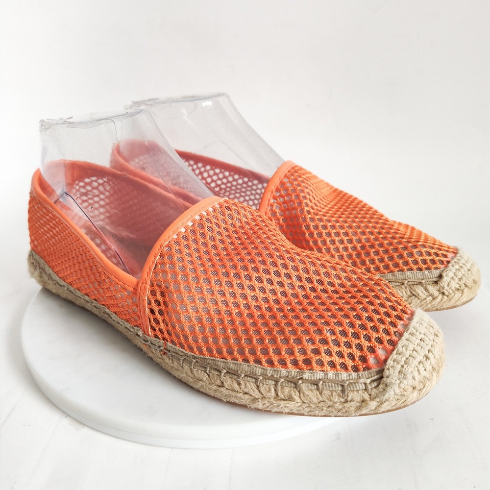 Rebecca Minkoff Flats Size 8 Espadrille Mesh Orange Slip On Summer Beach Boho